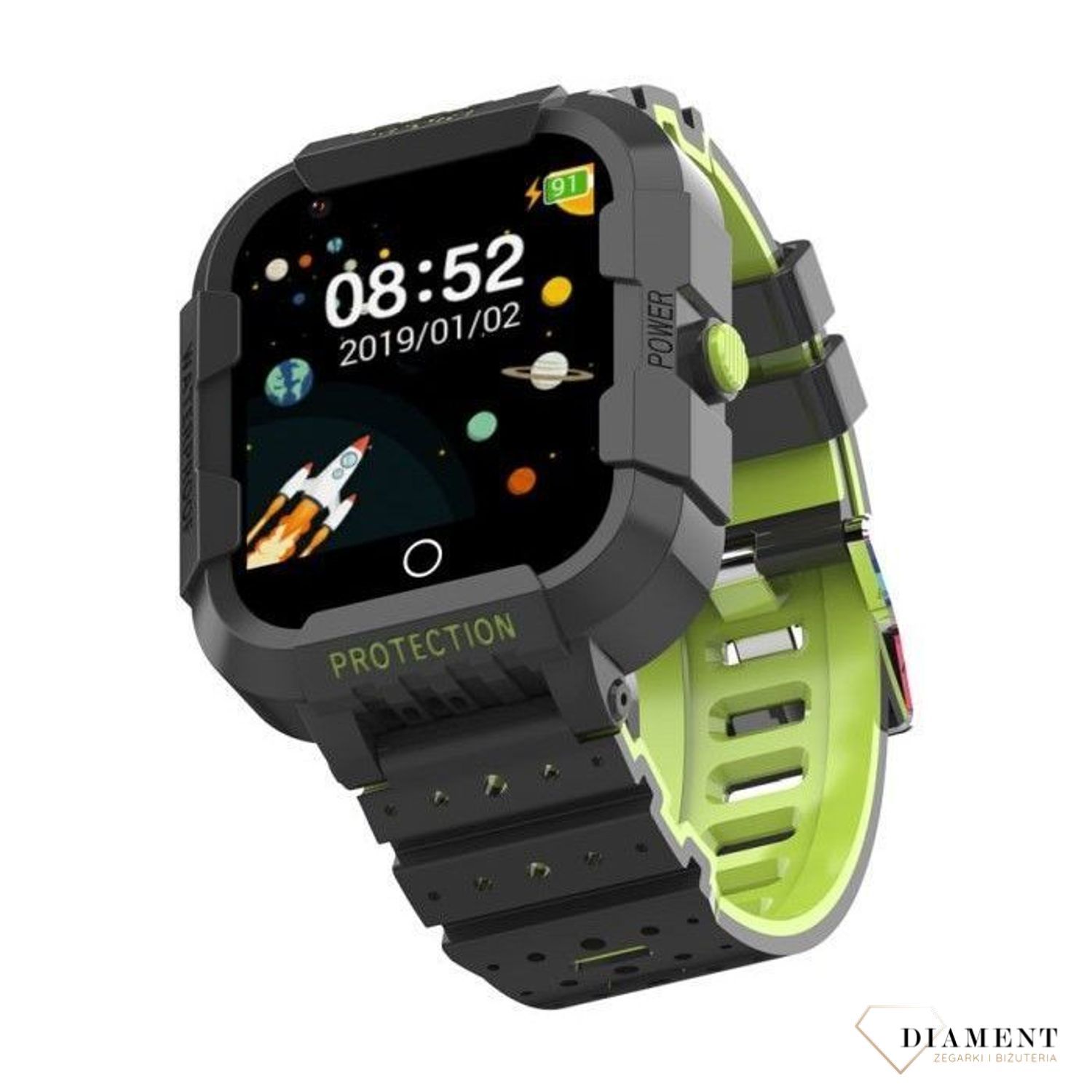 Zegarek smartwatch Rubicon RNCE75 czarny ✓ Bluetooth ✓ licznik kroków ✓ pozycjonowanie zegarka.webp